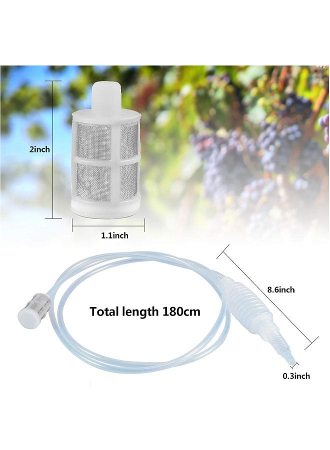 قطعتان من أنابيب مضخة سيفون النبيذ القابلة لإعادة الاستخدام، خرطوم نقل يدوي بلاستيكي لأدوات صنع النبيذ والبيرة، معدات تخمير منزلية عملية - Image 2
